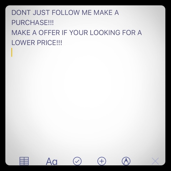 MAKE A PURCHASE INSTEAD OF FOLLOWING ME